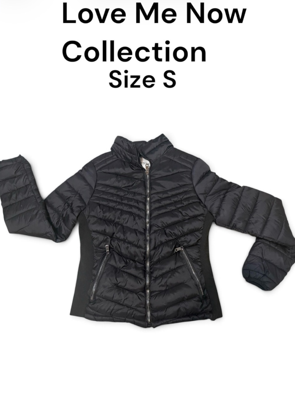 Black Packable Quilted Puffer Jacket - S